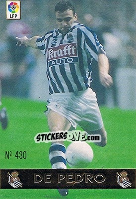 Sticker 430. DE PEDRO - Las Fichas De La Liga 1997-1998 - Mundicromo