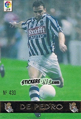 Cromo 430. DE PEDRO - Las Fichas De La Liga 1997-1998 - Mundicromo