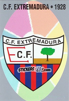 Sticker 447. C.F. EXTREMADURA - Las Fichas De La Liga 1997-1998 - Mundicromo