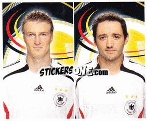 Cromo Robert Huth / Oliver Neuville - Deutsches Nationalteam 2006 - Panini