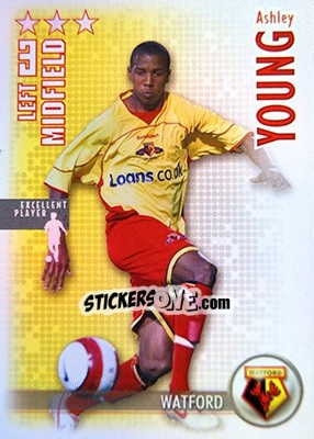 Sticker Ashley Young - Shoot Out Premier League 2006-2007 - Magicboxint