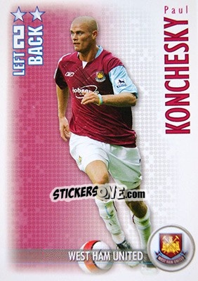 Sticker Paul Konchesky - Shoot Out Premier League 2006-2007 - Magicboxint
