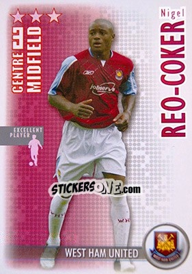 Sticker Nigel Reo-Coker - Shoot Out Premier League 2006-2007 - Magicboxint