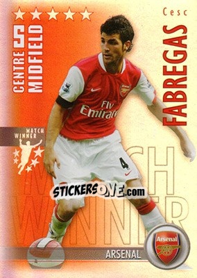 Sticker Francesc Fabregas - Shoot Out Premier League 2006-2007 n. 8 - Magicboxint