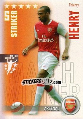 Sticker Thierry Henry - Shoot Out Premier League 2006-2007 n. 13 - Magicboxint