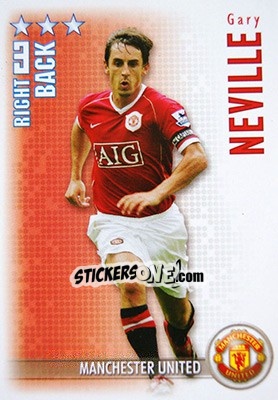 Sticker Gary Neville - Shoot Out Premier League 2006-2007 n. 182 - Magicboxint