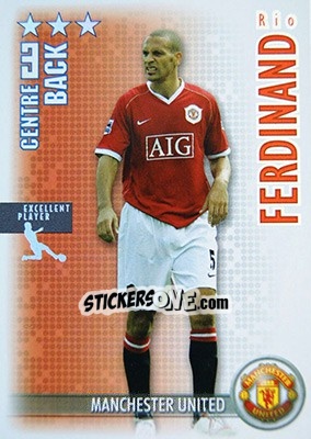 Sticker Rio Ferdinand - Shoot Out Premier League 2006-2007 - Magicboxint