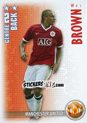 Sticker Wes Brown - Shoot Out Premier League 2006-2007 - Magicboxint