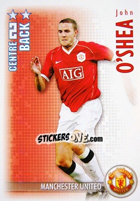 Sticker John O'Shea - Shoot Out Premier League 2006-2007 n. 186 - Magicboxint