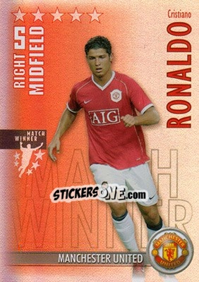 Sticker Cristiano Ronaldo - Shoot Out Premier League 2006-2007 n. 189 - Magicboxint