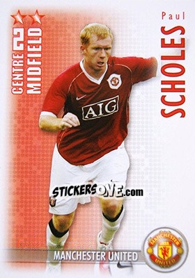 Sticker Paul Scholes - Shoot Out Premier League 2006-2007 n. 193 - Magicboxint