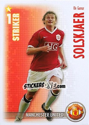 Sticker Ole Gunnar Solskjaer - Shoot Out Premier League 2006-2007 n. 195 - Magicboxint
