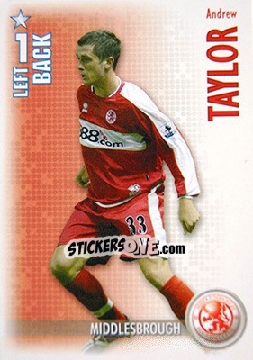 Sticker Andrew Taylor - Shoot Out Premier League 2006-2007 - Magicboxint