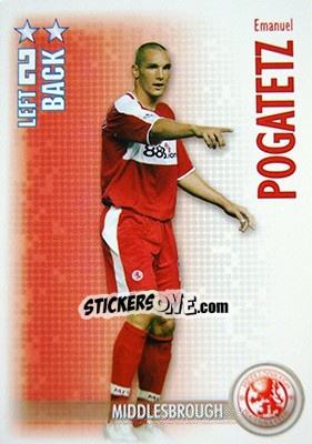 Sticker Emanuel Pogatetz - Shoot Out Premier League 2006-2007 - Magicboxint