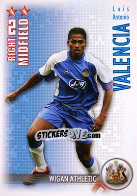 Sticker Luis Antonio Valencia - Shoot Out Premier League 2006-2007 - Magicboxint