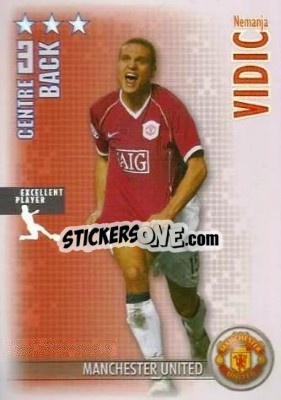Sticker Nemanja Vidic - Shoot Out Premier League 2006-2007 n. u36 - Magicboxint