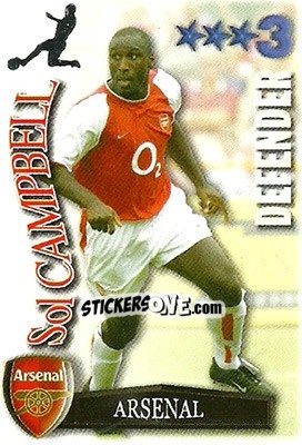 Cromo Sol Campbell - Shoot Out Premier League 2003-2004 - Magicboxint