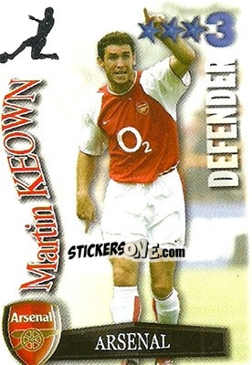 Sticker Martin Keown - Shoot Out Premier League 2003-2004 n. 5 - Magicboxint