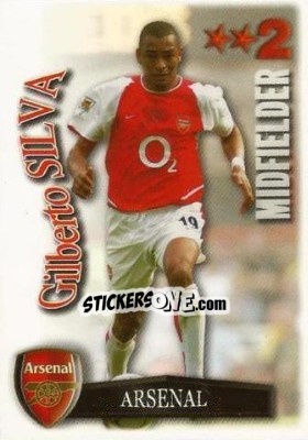 Sticker Gilberto Silva - Shoot Out Premier League 2003-2004 n. 11 - Magicboxint