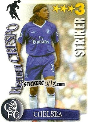 Cromo Hernan Crespo - Shoot Out Premier League 2003-2004 - Magicboxint