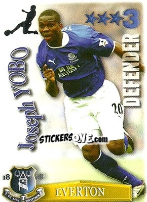 Sticker Joseph Yobo - Shoot Out Premier League 2003-2004 - Magicboxint