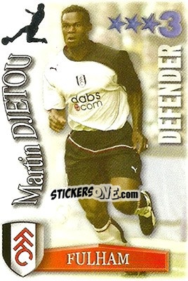 Sticker Martin Djetou - Shoot Out Premier League 2003-2004 - Magicboxint