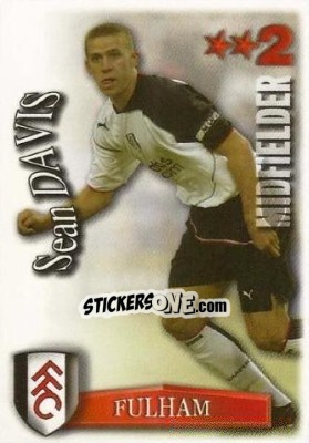 Sticker Sean Davis - Shoot Out Premier League 2003-2004 - Magicboxint