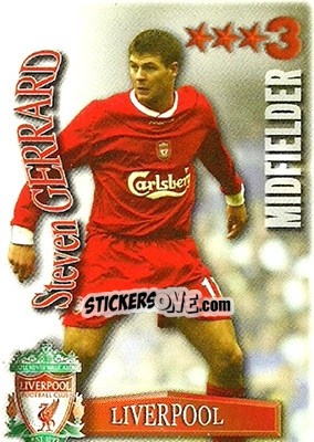 Sticker Steven Gerrard - Shoot Out Premier League 2003-2004 n. 210 - Magicboxint