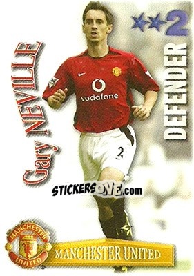 Sticker Gary Neville - Shoot Out Premier League 2003-2004 n. 236 - Magicboxint
