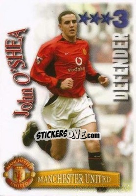 Sticker John O'Shea - Shoot Out Premier League 2003-2004 - Magicboxint