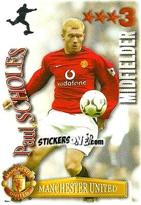 Sticker Paul Scholes - Shoot Out Premier League 2003-2004 n. 245 - Magicboxint