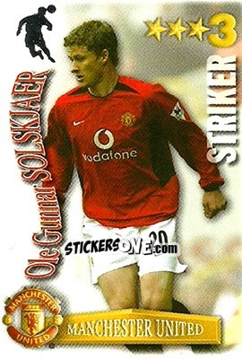 Sticker Ole Gunnar Solskjaer - Shoot Out Premier League 2003-2004 n. 249 - Magicboxint