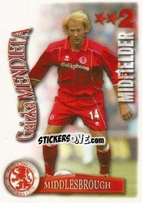 Sticker Gaizka Mendieta - Shoot Out Premier League 2003-2004 - Magicboxint