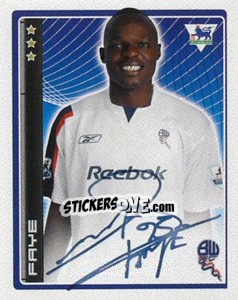 Sticker Faye - Premier League Inglese 2006-2007 n. 97 - Merlin