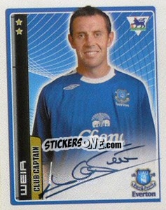 Sticker David Weir (Captain) - Premier League Inglese 2006-2007 n. 162 - Merlin
