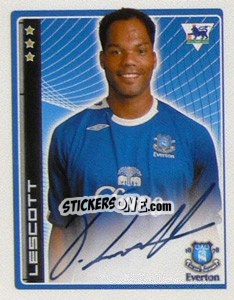 Sticker Joleon Lescott - Premier League Inglese 2006-2007 n. 164 - Merlin