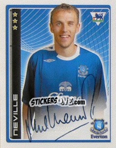 Sticker Phil Neville - Premier League Inglese 2006-2007 n. 165 - Merlin