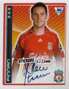 Sticker Steve Finnan - Premier League Inglese 2006-2007 n. 209 - Merlin