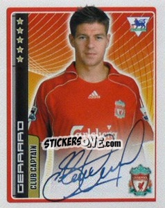 Cromo Steven Gerrard (Captain) - Premier League Inglese 2006-2007 - Merlin