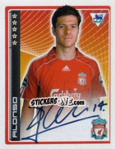 Sticker Xabi Alonso - Premier League Inglese 2006-2007 - Merlin