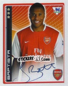 Figurina Julio Baptista - Premier League Inglese 2006-2007 - Merlin