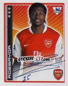 Figurina Emmanuel Adebayor - Premier League Inglese 2006-2007 - Merlin