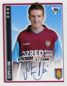 Figurina Steven Davis - Premier League Inglese 2006-2007 - Merlin