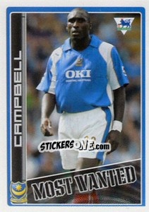 Sticker Sol Campbell (Portsmouth) - Premier League Inglese 2006-2007 n. 266 - Merlin
