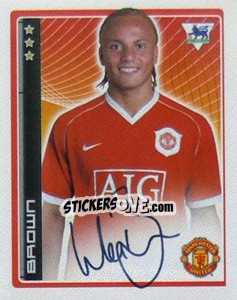 Sticker Wes Brown - Premier League Inglese 2006-2007 n. 283 - Merlin