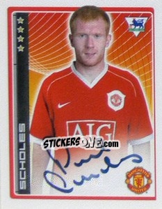 Sticker Paul Scholes - Premier League Inglese 2006-2007 n. 291 - Merlin