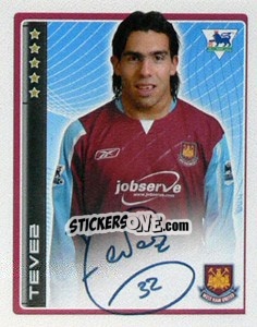 Sticker Carlos Tevez - Premier League Inglese 2006-2007 n. 497 - Merlin