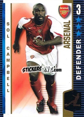 Sticker Sol Campbell - Shoot Out Premier League 2004-2005 n. 4 - Magicboxint
