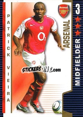 Sticker Patrick Vieira - Shoot Out Premier League 2004-2005 n. 13 - Magicboxint