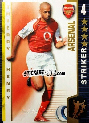 Sticker Thierry Henry - Shoot Out Premier League 2004-2005 n. 16 - Magicboxint